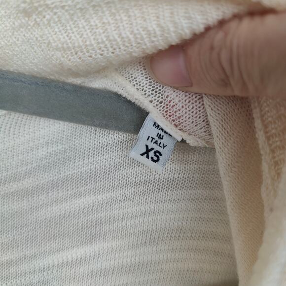 Maison Martin Margiela Cardigan Sweater Womens XS Cream Burnout Avant Garde - Picture 7 of 11